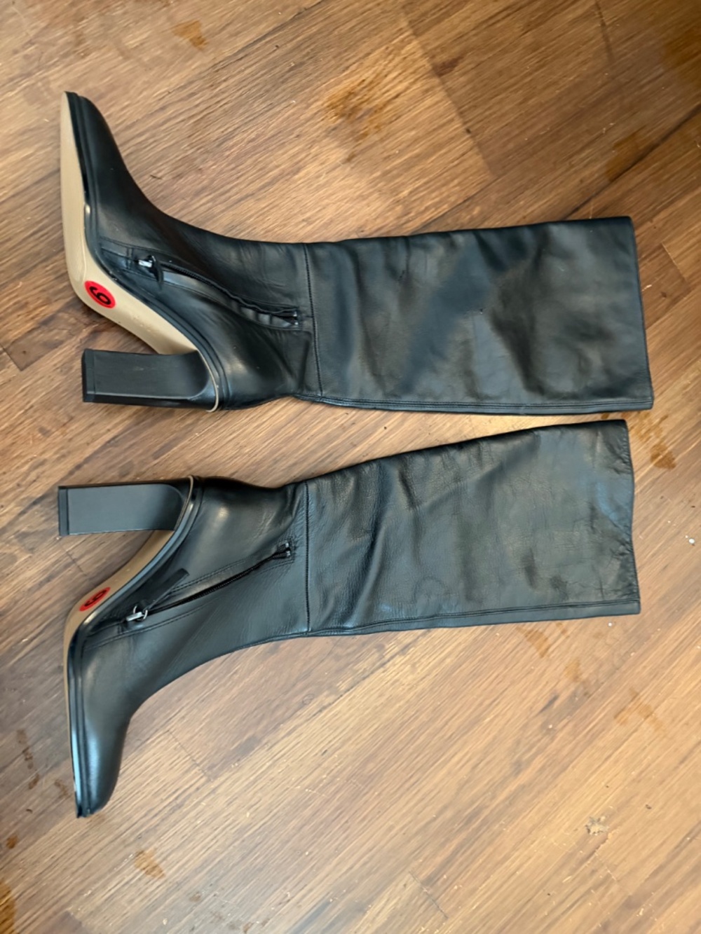 Zara Leather Knee Boots - Picture 2 of 2